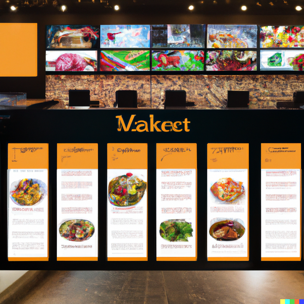 Pizza shop menu board template